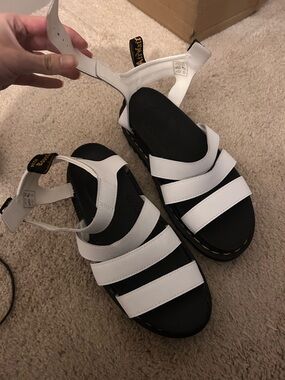 White Women's Strappy Comfort Sandals